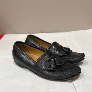 Johnston & Murphy Black Tassel Loafers